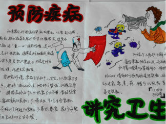 预防疾病讲究卫生手抄报版面设计图