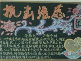 预防流感黑板报版面设计图