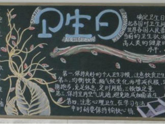 关于卫生的黑板报版面设计图