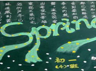 迎新年2016年春节黑板报版面设计图