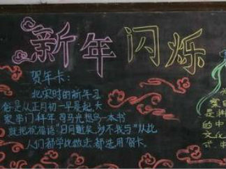 新年闪烁庆祝春节的黑板报版面设计图3