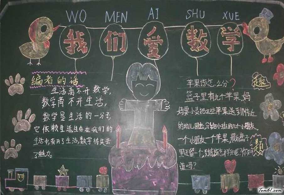 数学黑板报版面设计图图片1