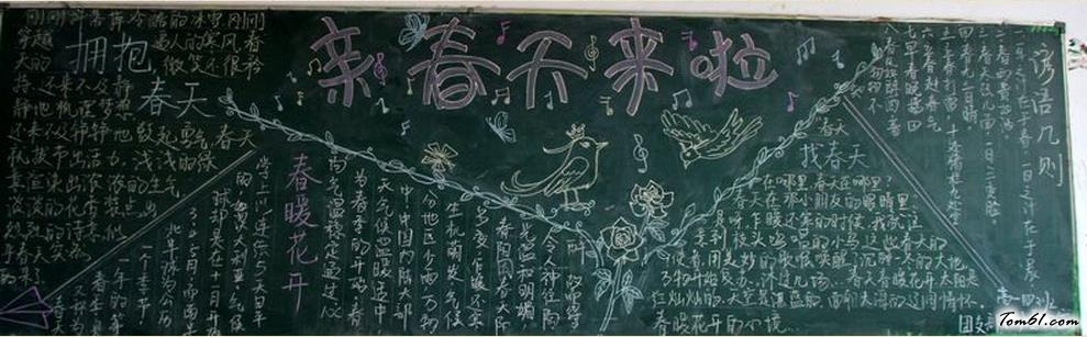 小学生精美的春天主题黑板报版面设计图2图片1