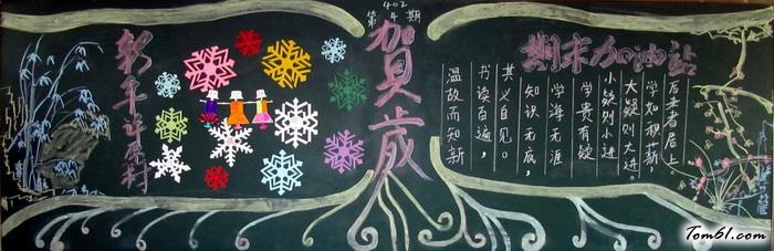 小学生迎期末考试黑板报版面设计图图片1