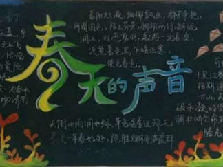 赞美春天的黑板报版面设计图