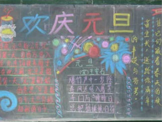 四年级元旦黑板报版面设计图