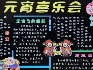 元宵节黑板报版面设计图