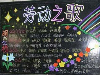 小学生五一劳动节黑板报版面设计图2