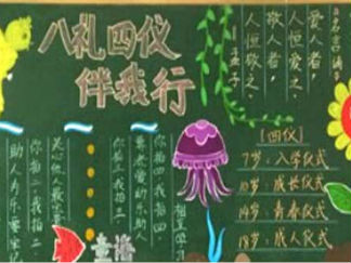 关于八礼四仪黑板报版面设计图