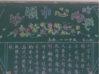小学生红领巾心向党黑板报版面设计图