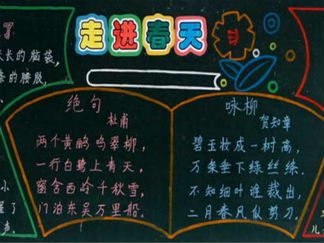 小学一年级走进春天黑板报版面设计图