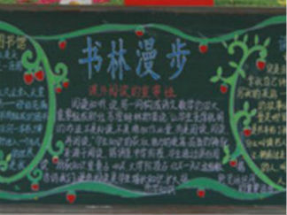 小学生读书黑板报版面设计图2
