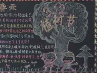 小学生植树节黑板报版面设计图5