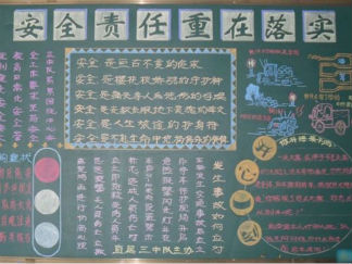 一年级安全月黑板报版面设计图