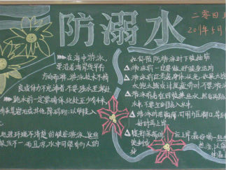 小学生防溺水黑板报版面设计图8