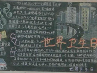小学生世界卫生日黑板报版面设计图2