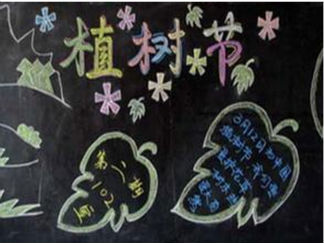 小学生植树节黑板报版面设计图6