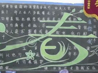小学生在春天里放飞希望黑板报版面设计图