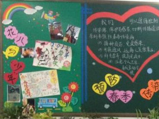 小学生预防春季流感黑板报版面设计图2