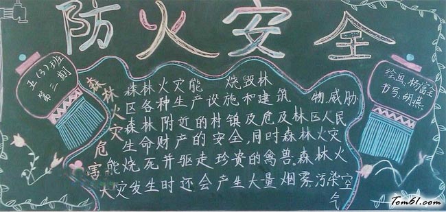 清明节森林防火黑板报版面设计图3图片1