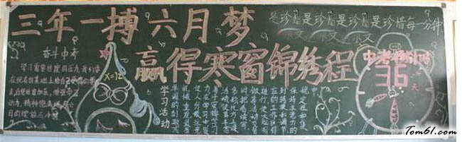 中考冲刺黑板报版面设计图4图片1