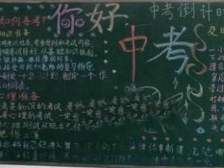 中考冲刺黑板报版面设计图2