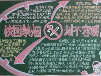 校园禁烟板报版面设计图