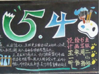 弘扬五四精神黑板报版面设计图5