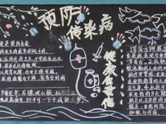 预防春季传染病黑板报版面设计图4