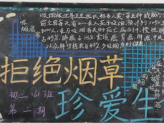 2016禁烟黑板报版面设计图3