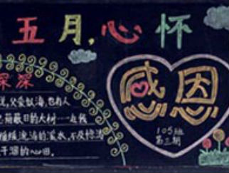 迎五一劳动节黑板报版面设计图2