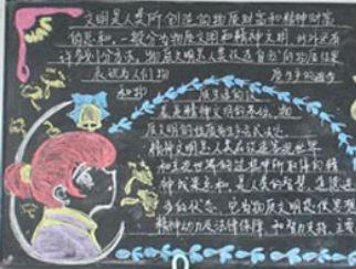 小学生文明礼仪黑板报版面设计图3