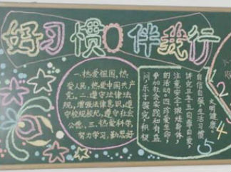 养成教育黑板报版面设计图8