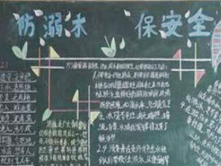 简单好看防溺水黑板报版面设计图10