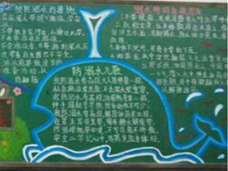 简单好看防溺水黑板报版面设计图11