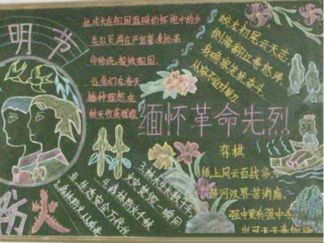 清明节森林防火黑板报版面设计图2