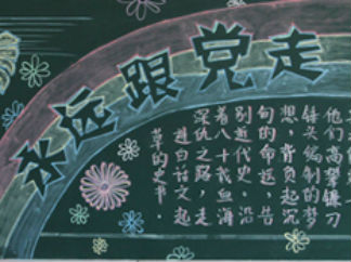建党94周年黑板报版面设计图