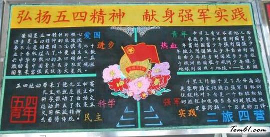 弘扬五四精神黑板报版面设计图9图片1
