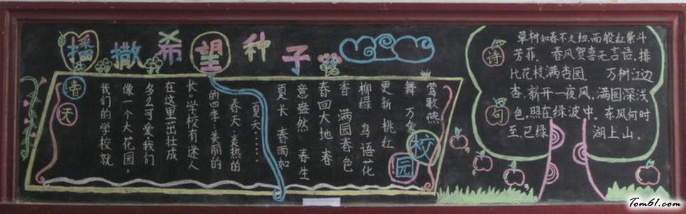 好看的春天黑板报版面设计图图片1