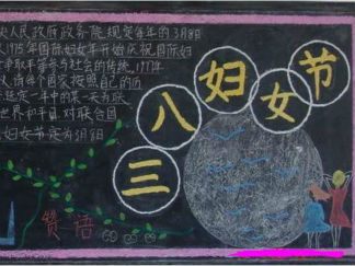 三八妇女节优秀黑板报版面设计图