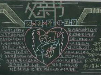 小学生父亲节黑板报版面设计图