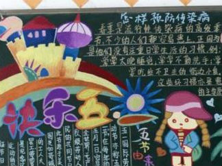 精美的五四青年节黑板报版面设计图3