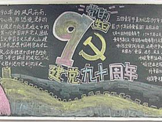 七一建党节黑板报版面设计图2