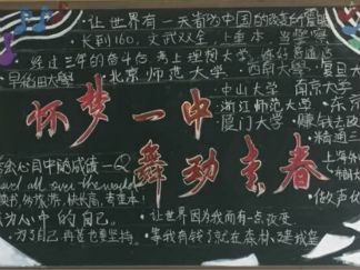 精美的青春主题黑板报版面设计图