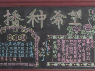 在春天放飞希望黑板报版面设计图