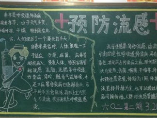 小学生春季健康黑板报版面设计图