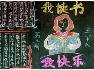 小学生我读书我快乐黑板报版面设计图