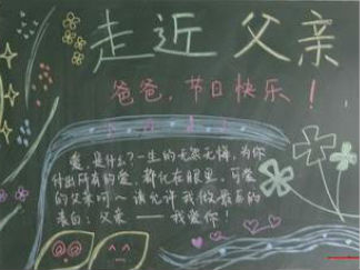 小学生父亲节黑板报版面设计图2