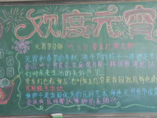 好看的元宵节黑板报版面设计图