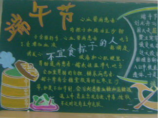 精美的端午节黑板报版面设计图
